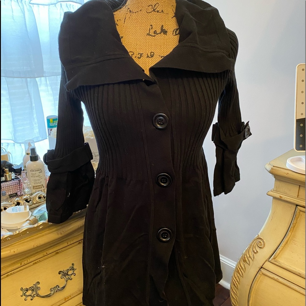 Black cardigan